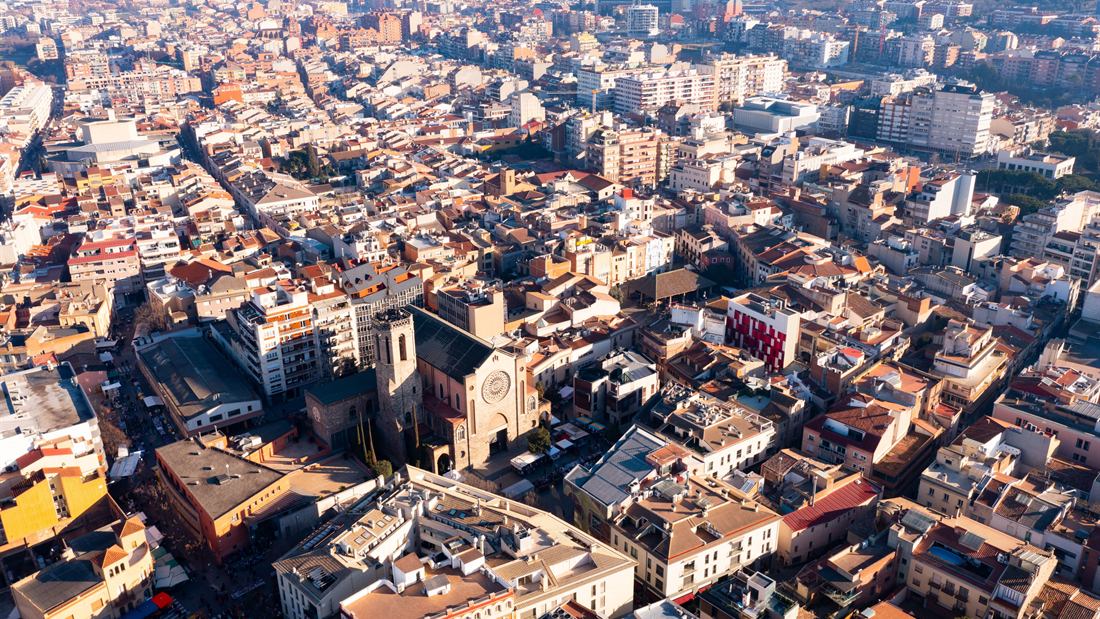 Vista de Granollers, zona principal del servicio